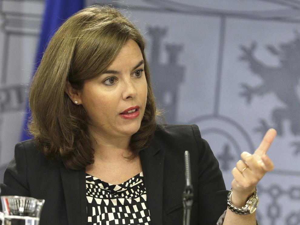 La vicepresidenta del Gobierno, Soraya Sáenz de Santamaría.