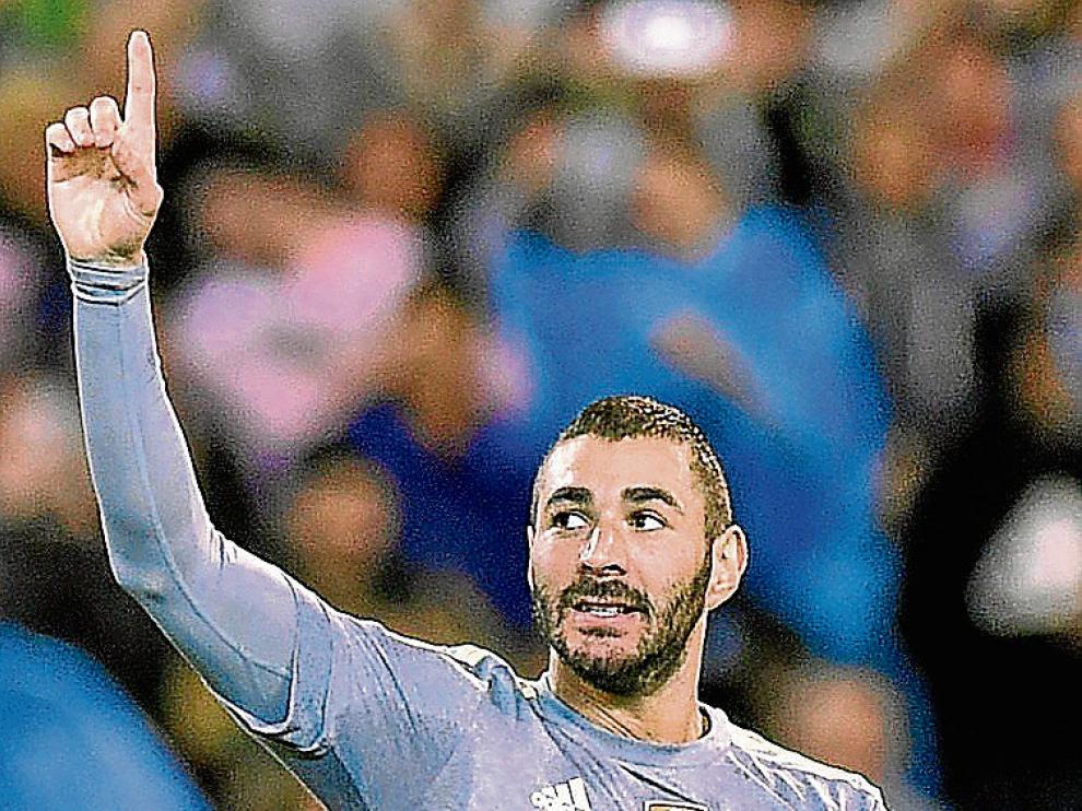 Karim Benzema, en el amistoso ante el Manchester City.