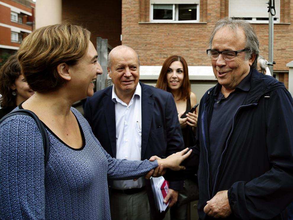 Serrat y Colau, en el homenaje a Salvador Allende este 11 de septiembre.