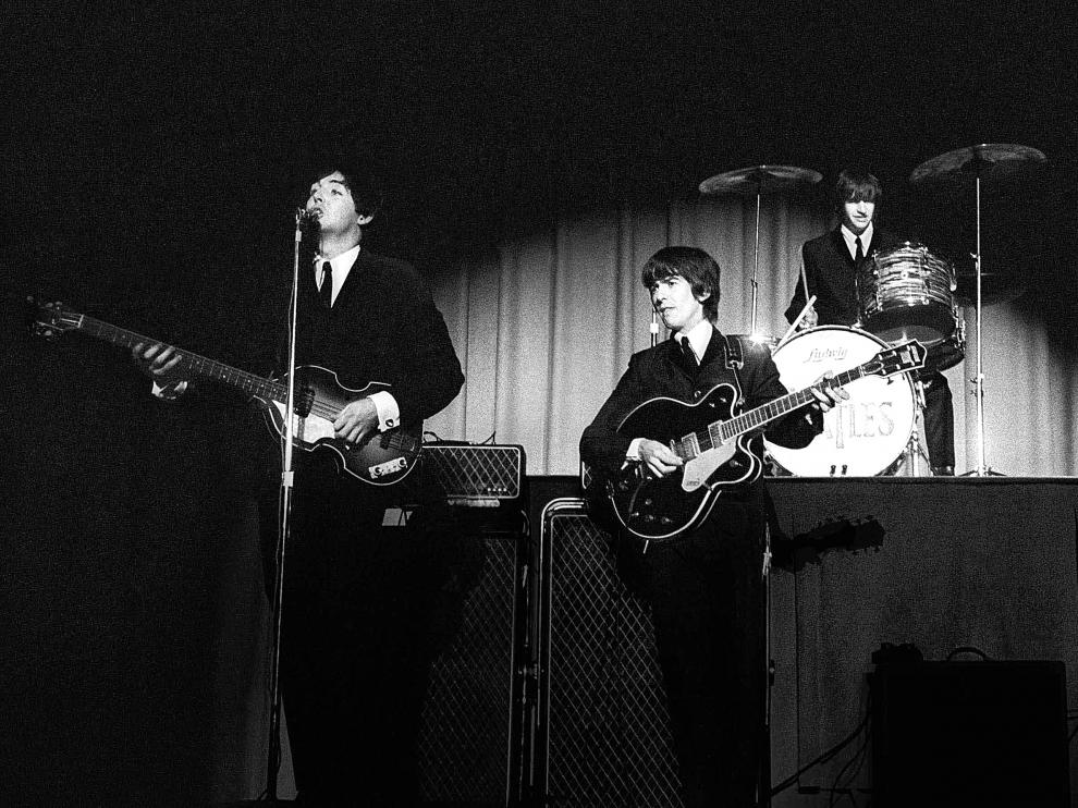 Los Beatles, en Washington, en el primer concierto de su gira por Estados Unidos de 1964.