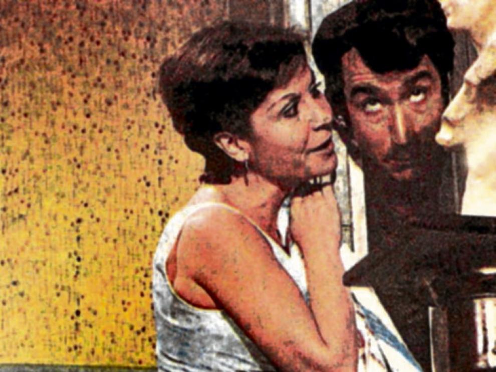 Con José Sacristán en 'Dos chicas de revista'.