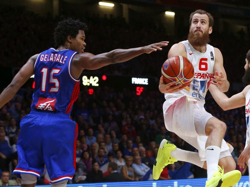 El 'Chacho' durante la semifinal contra Francia.