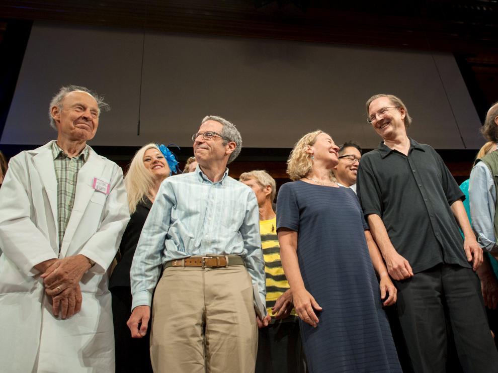 Algunos de los premiados con los 'Ig Nobel' en la edición de 2015.