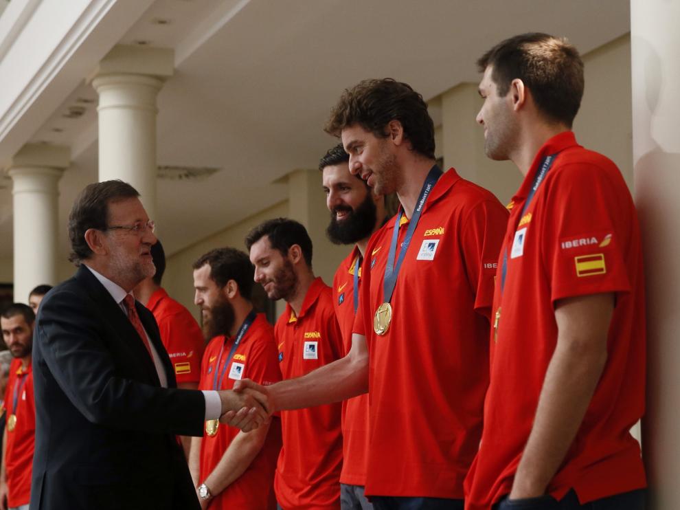 Rajoy saluda a los jugadores