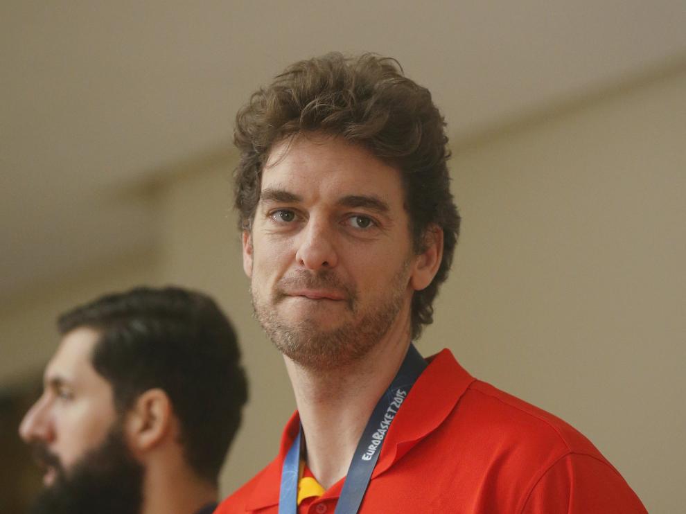 El jugador de la selección española de baloncesto Pau Gasol.