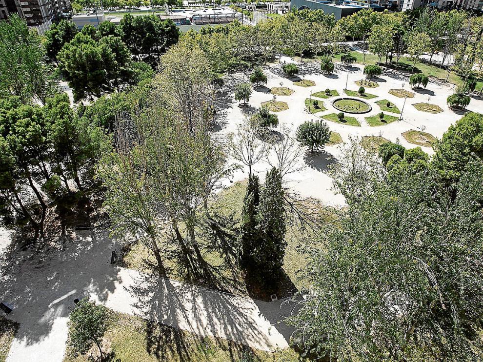 Los jardines de Al Andalus, en La Romareda, son algunos de los que se han inspeccionado.