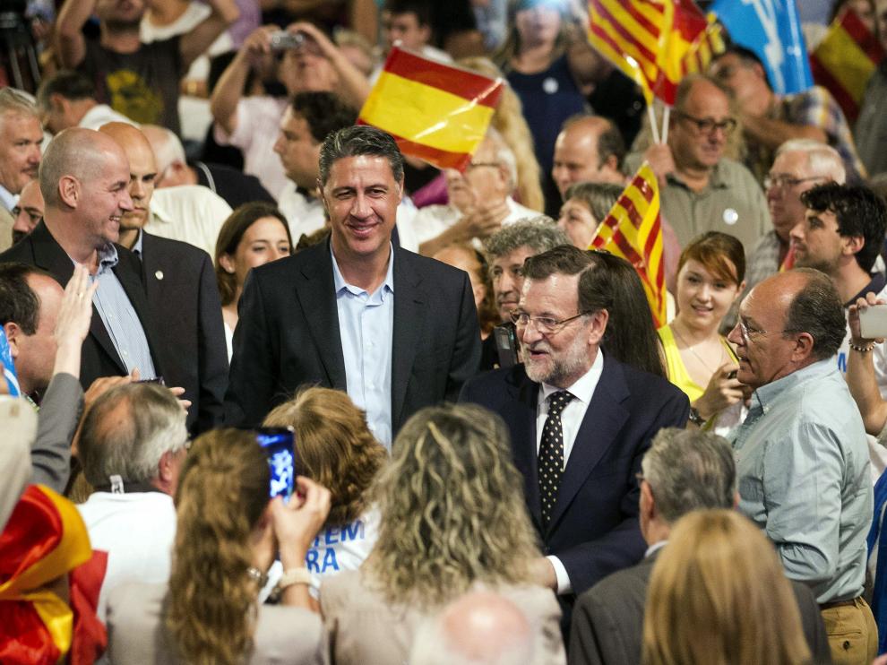 Rajoy y Albiol en Reus.