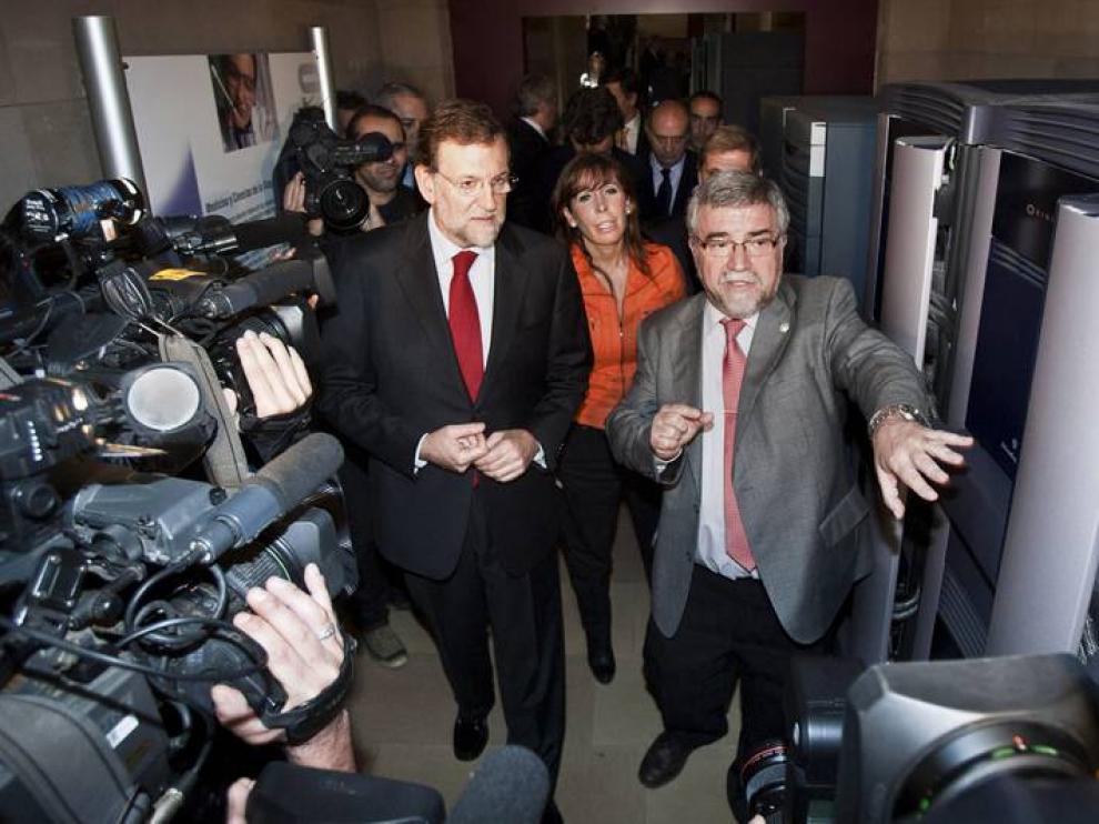 Mateo Valero, con Mariano Rajoy