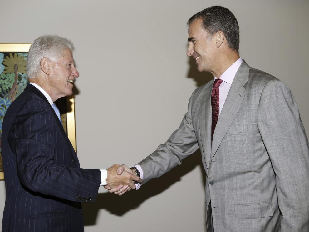 Felipe VI y Clinton durante su encuentro.