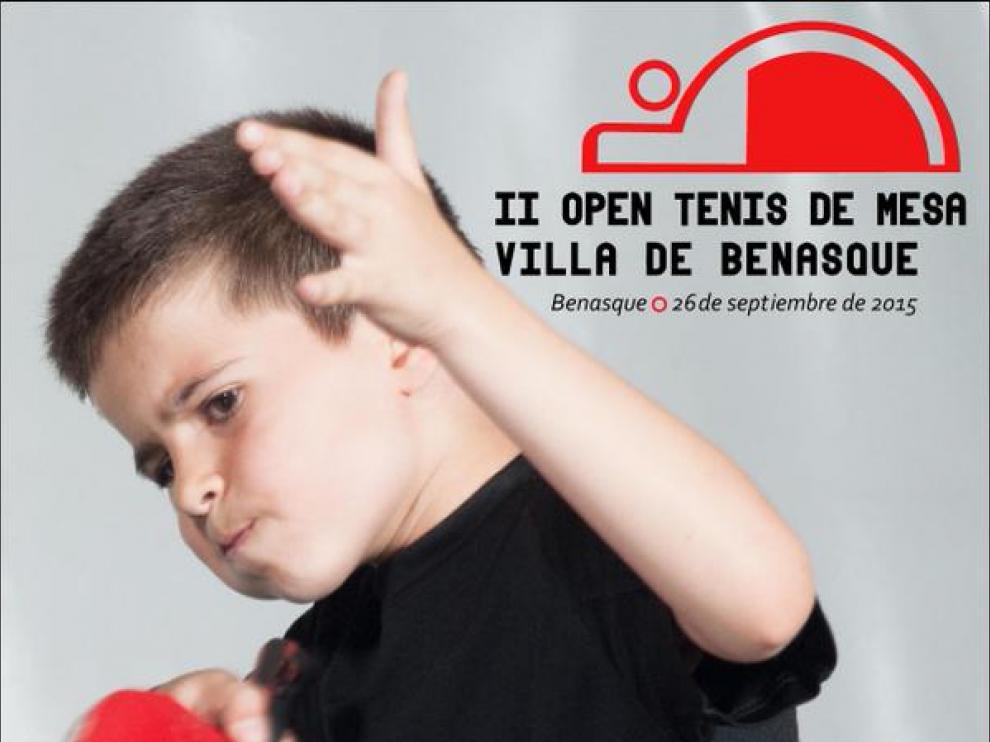 Cartel del 'II Open de tenis de mesa Villa de Benasque'