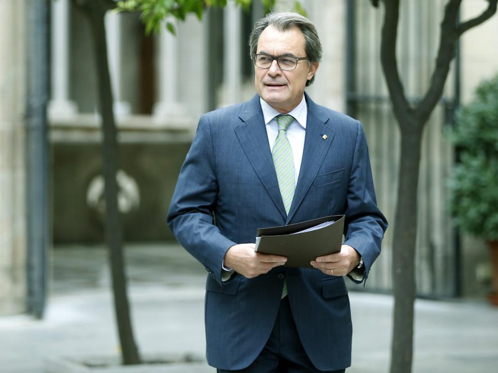 Artur Mas, este miércoles, llegando a la reunión del Gobierno catalán.