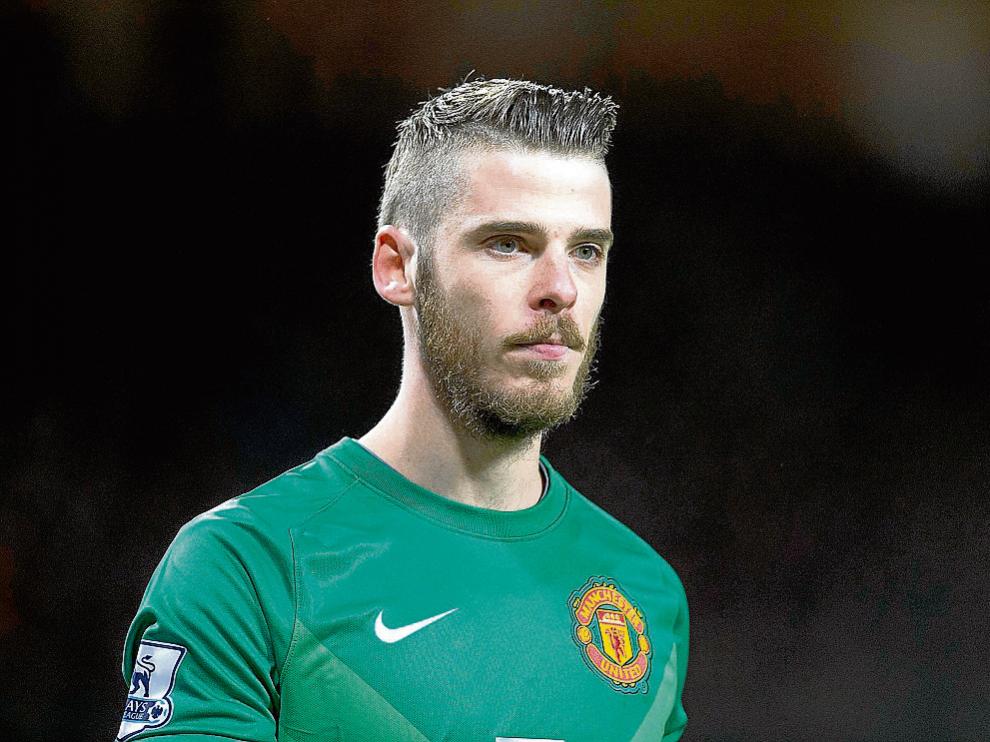 El portero español David de Gea, con la camiseta del Manchester United.