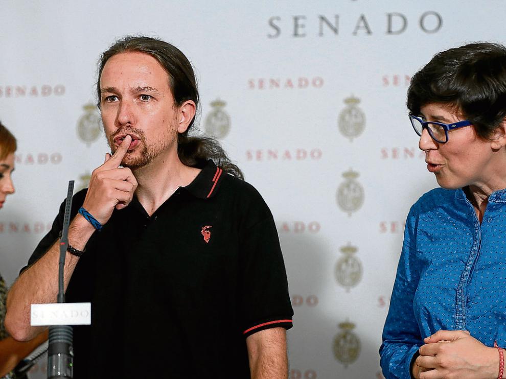 Pablo Iglesias, el pasado martes, en un acto en el Senado.