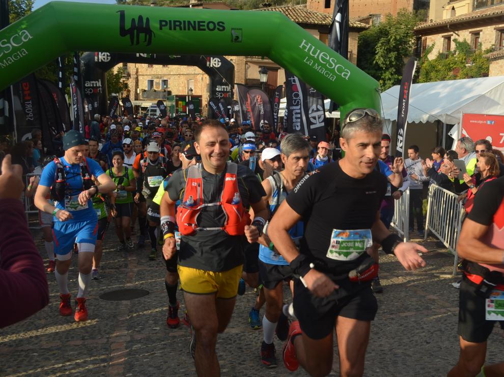 Momentos de la carrera celebra este fin de semana en Alquézar.