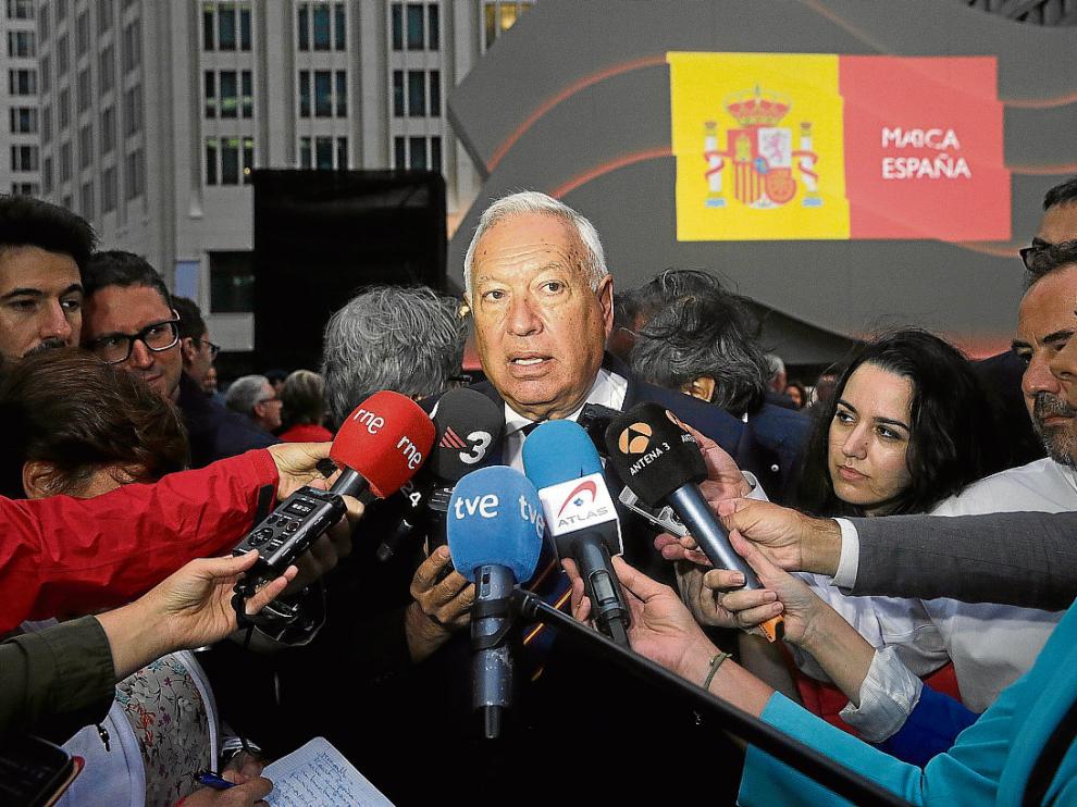 El ministro español José Manuel García Margallo, el 1 de septiembre en Meseberg (Alemania).