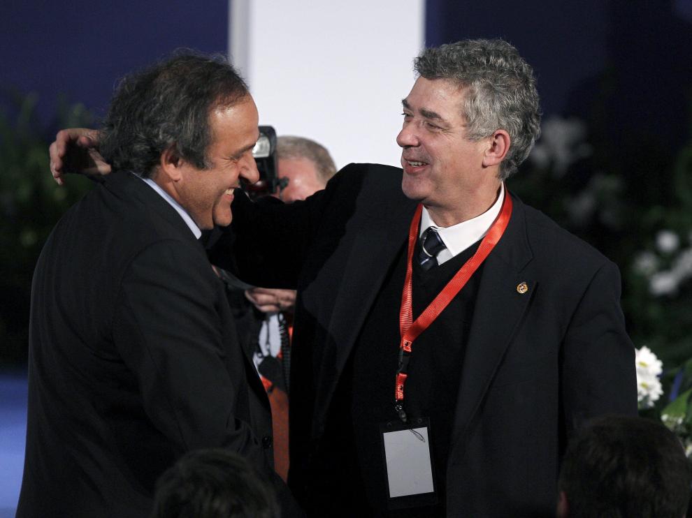 Villar y Platini, en una imagen tomada en 2012