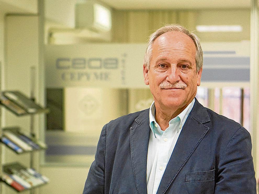 Carlos Torre, en la sede de la CEOE-Teruel.