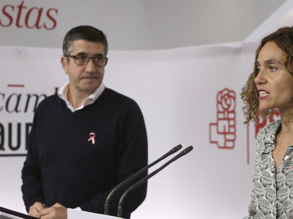 Patxi López y Meritxell Batet.