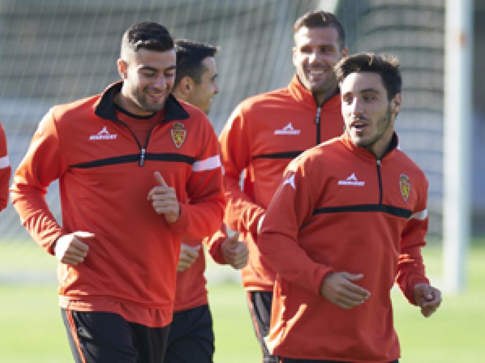 Entrenamiento para la preparación del encuentro este sábado ante el Girona.