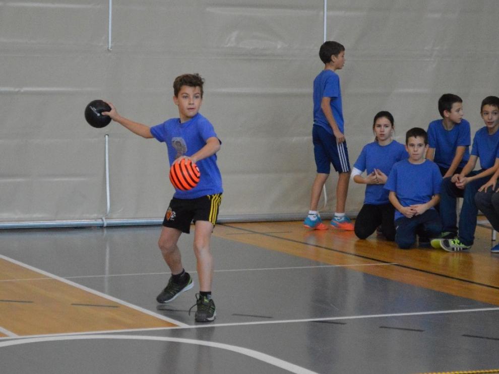 Una imagen de un torneo de 'datchball' celebrado en Utebo