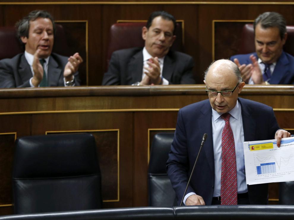 El ministro de Hacienda, Cristóbal Montoro, en el Congreso en una imagen de archivo.