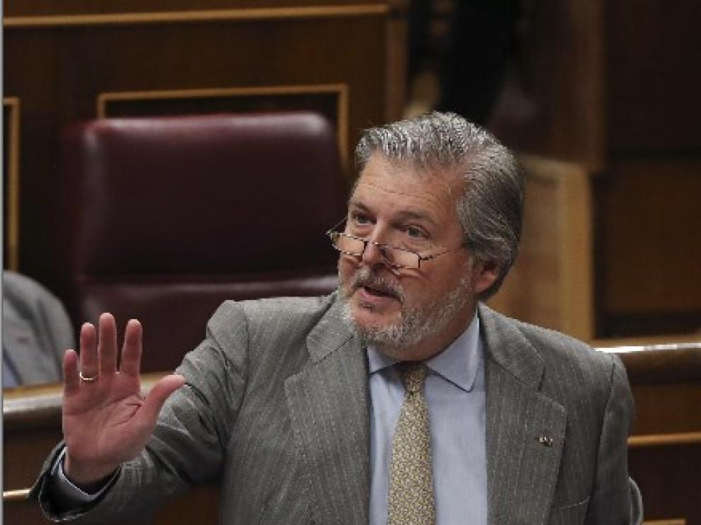 Méndez de Vigo durante su intervención en la última sesión de Control al gobierno.