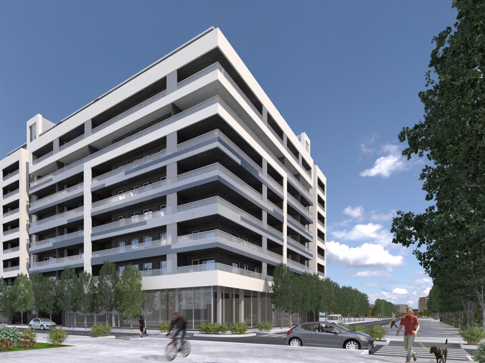 Una recreación del residencial Minerva, que se construirá en Parque Venecia.