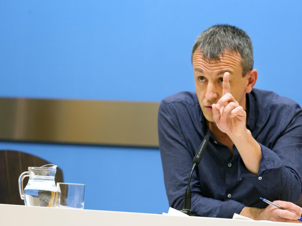 Rivarés, durante una rueda de prensa
