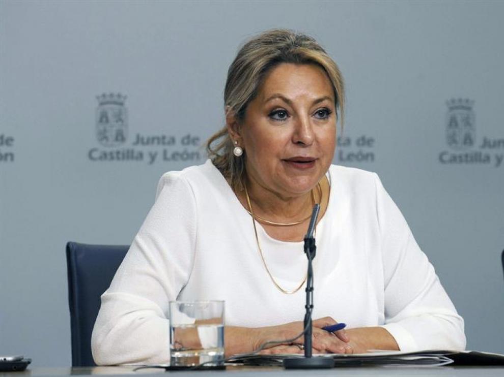 La vicepresidenta y portavoz de la Junta de Castilla y León, Rosa Valdeón, comparece en rueda de prensa posterior al Consejo de Gobierno,
