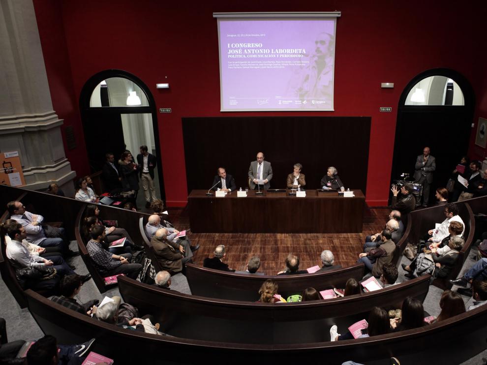 Inauguración del I Congreso de Comunicación, Política y Periodismo Labordeta