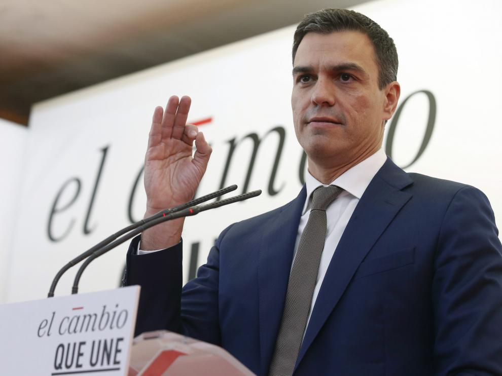 Pedro Sánchez, durante la presentación de su propuesta económica