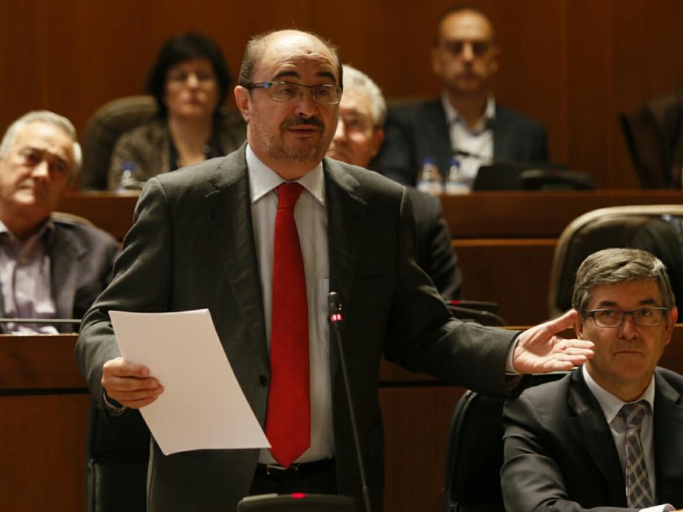 El presidente de Aragón, en las Cortes