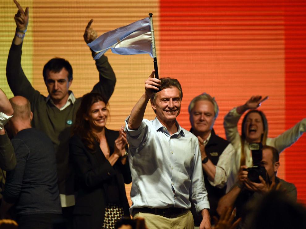 Macri, postulante del frente conservador Cambiemos, obtuvo un 34.75 % en la primera ronda.