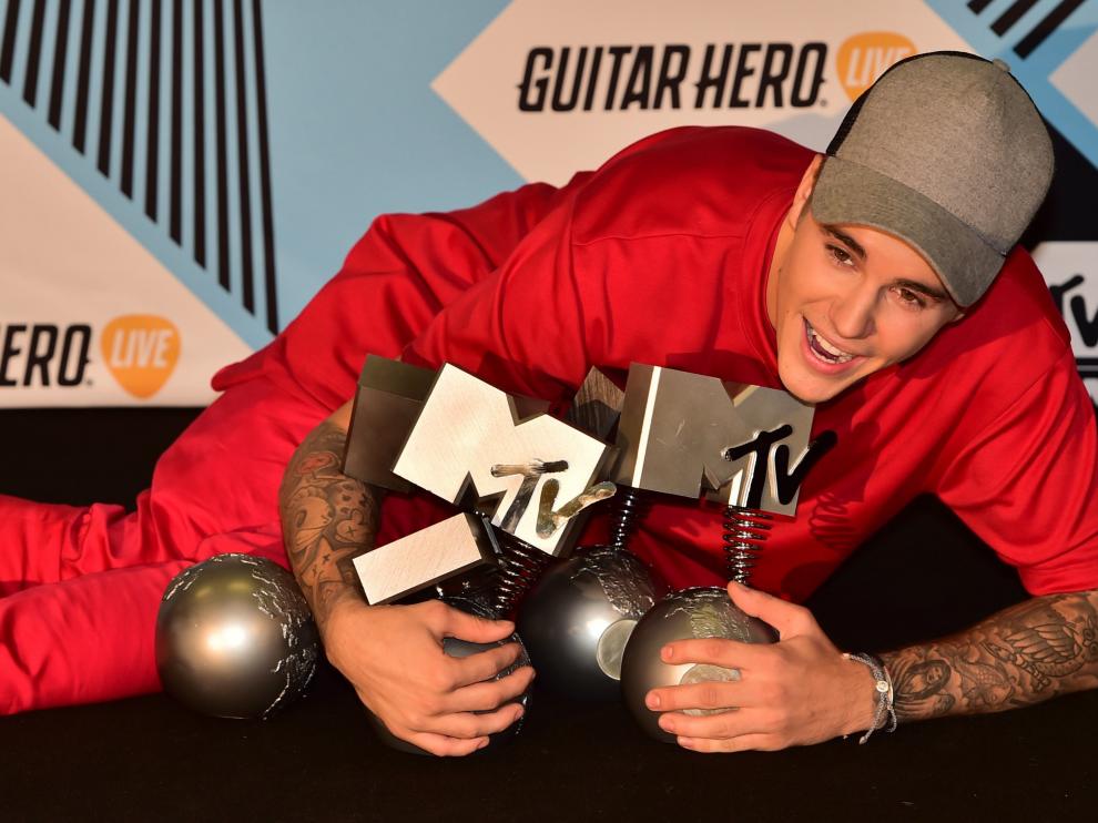 Justin Bieber fue el gran galardonado de la noche.