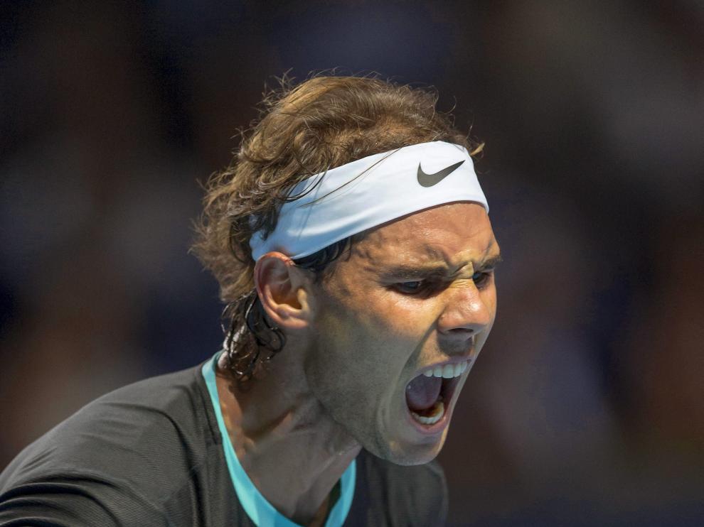 El tenista español Rafael Nadal, durante el partido de primera ronda del torneo de Basilea disputado ante el checo Lukas Rosol