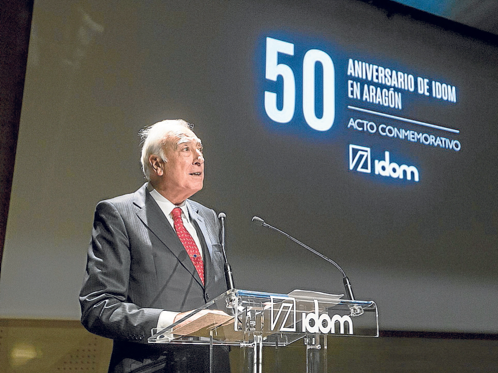 Fernando Querejeta, presidente de la empresa Idom, ayer en Caixaforum en Zaragoza.