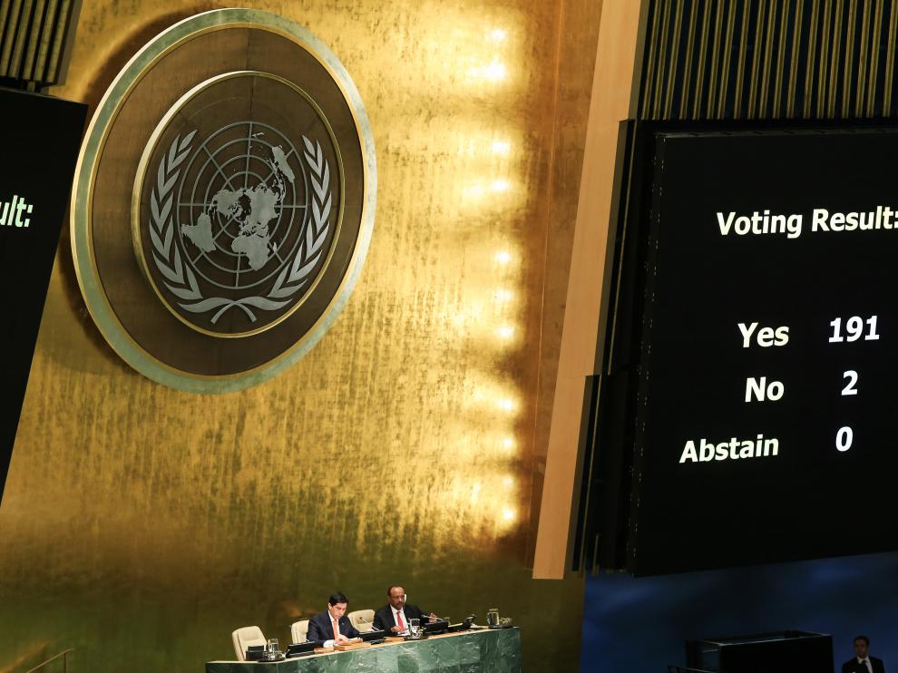 Votación en Naciones Unidas