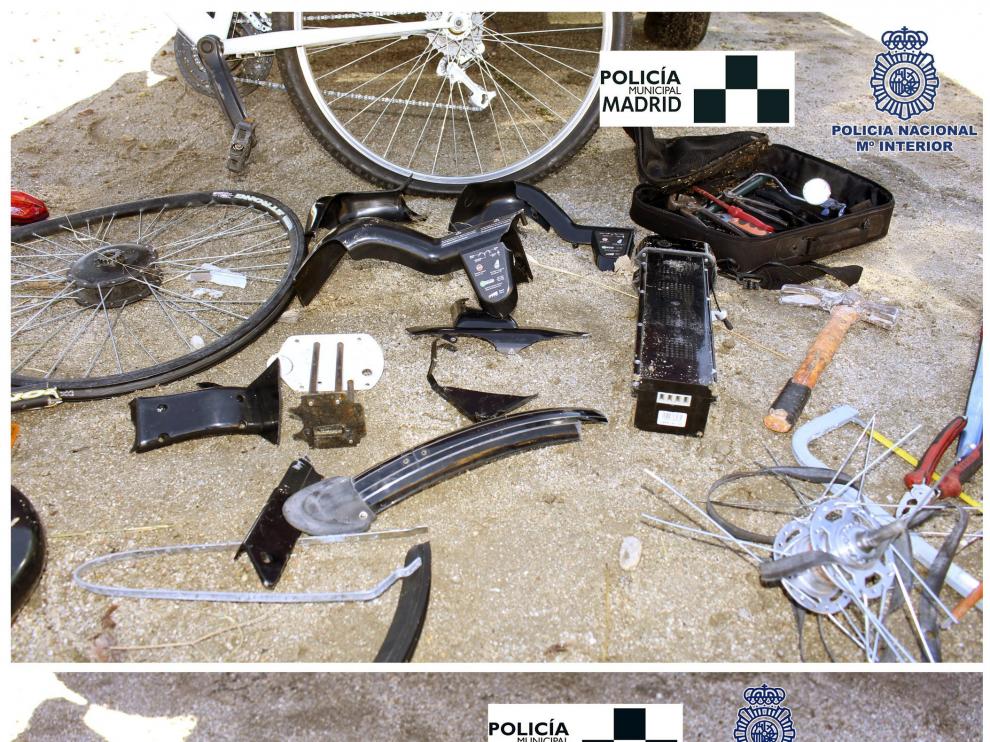Los delincuentes desmontaban las bicis y vendían sus piezas a terceros.