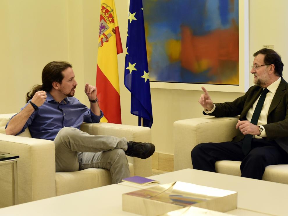 Rajoy recibe a Pablo Iglesias para confrontar sus propuestas sobre Cataluña
