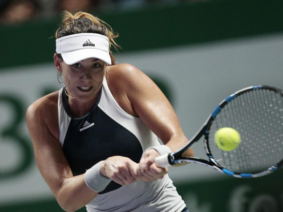 Garbiñe Muguruza, en la semifinal.
