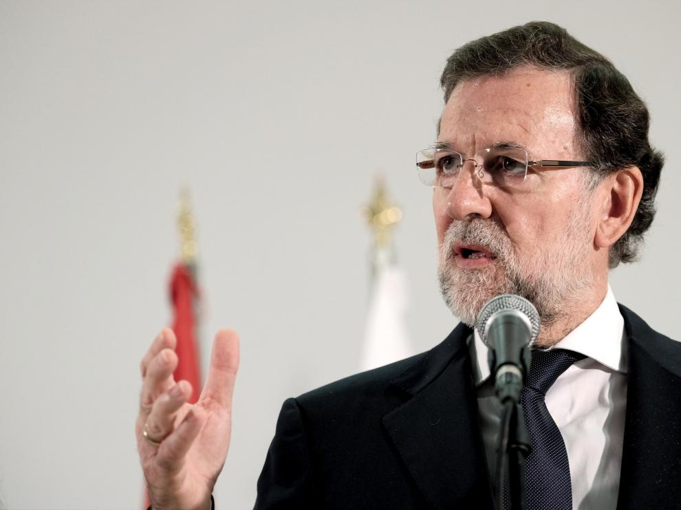 Rajoy, durante su comparecencia