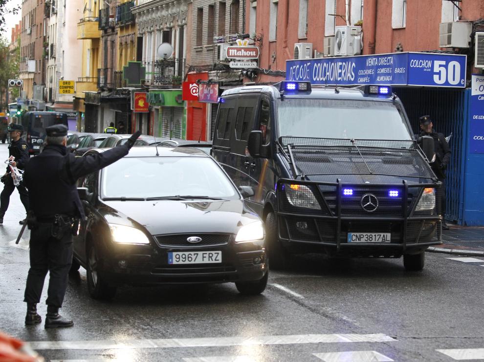 Operación policial llevada a cabo este martes en Madrid.