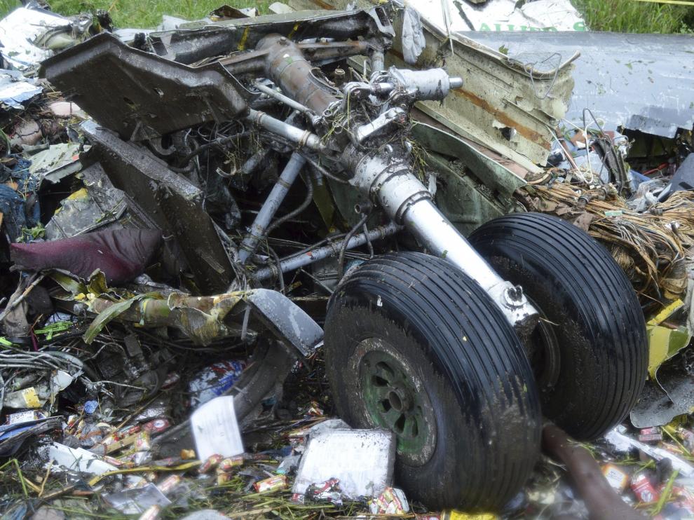 Imagen de del avión accidentado.