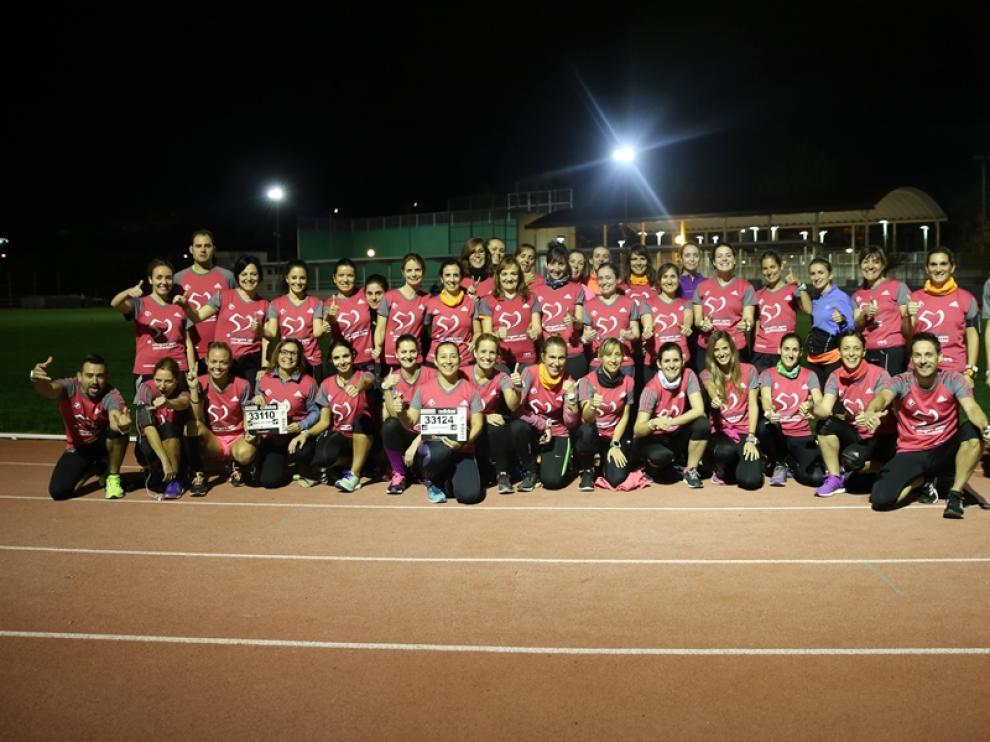 Las chicas del 10K Club Zaragoza posan en La Granja