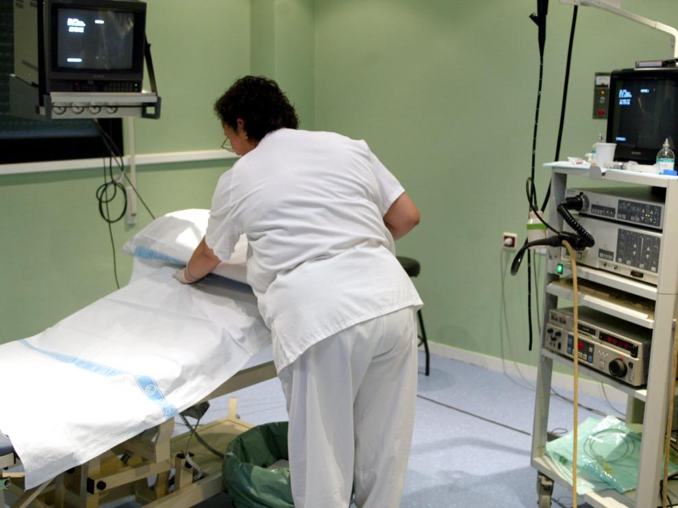 Sala de colonoscopias del hospital Clínico de Zaragoza.