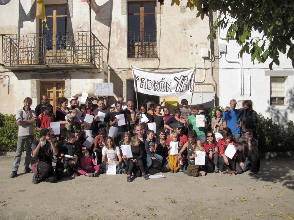 Una de las manifestaciones de los vecinos de Sieso de Jaca en Caldearenas