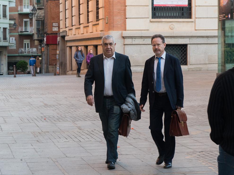 Arrufat en su llegada a los juzgados cuando tuvo que declarar.