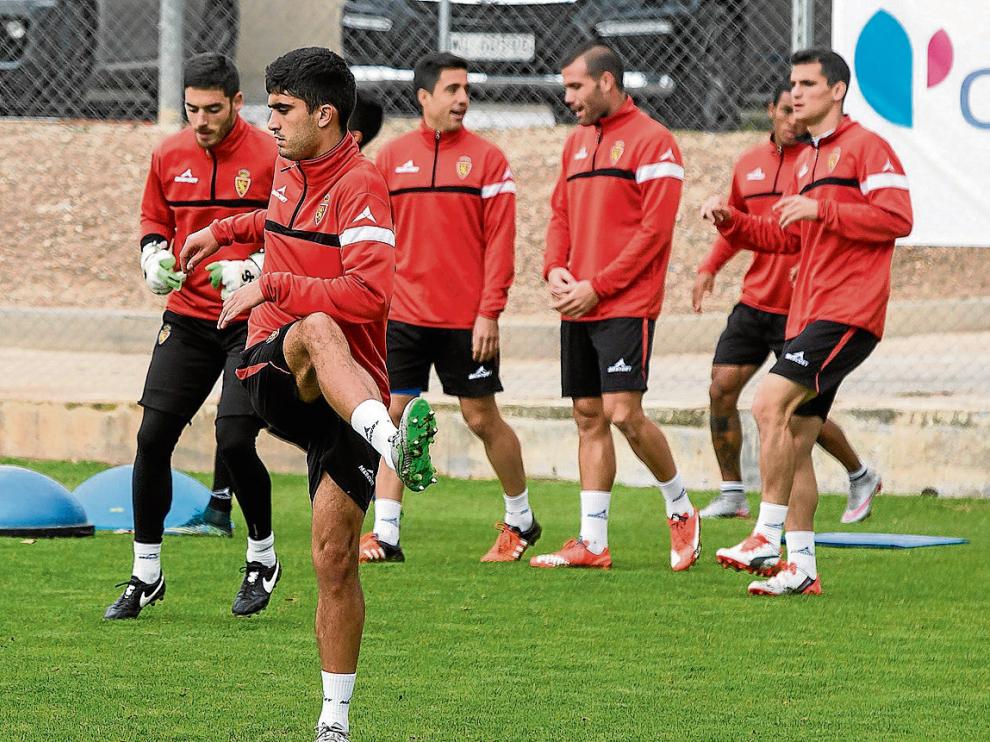 Iñaki Olaortúa, en una sesión preparatoria con el primer equipo.