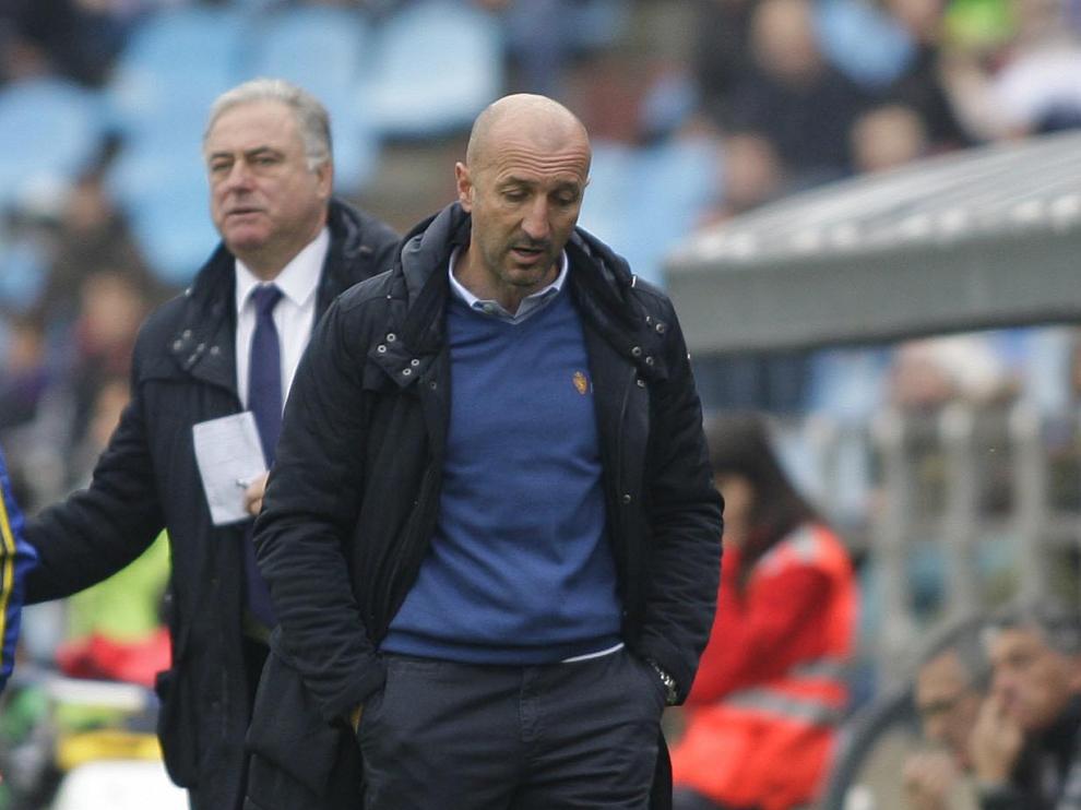 Ranko Popovic, durante el Real Zaragoza-Valladolid