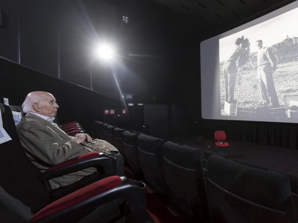 Eduardo Ducay, durante la presentación del documental de Vikí Calavia